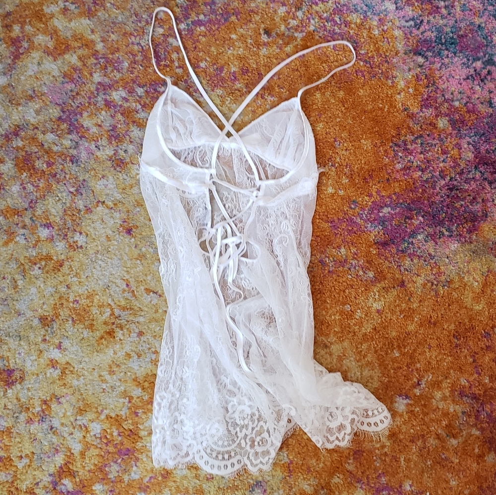 Victorias secret white lace angelic babydoll
